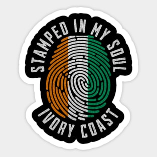 Stamped in My Soul Ivory Coast Flag Ivorian Pride Sticker